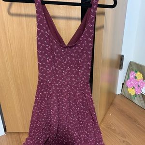 Floral Maroon Dress